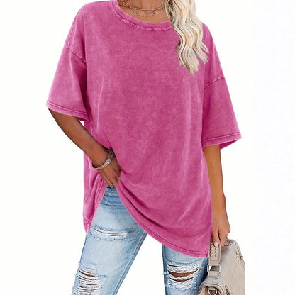Dámské Vintage Oversized Tričko s Vypraným Efektem