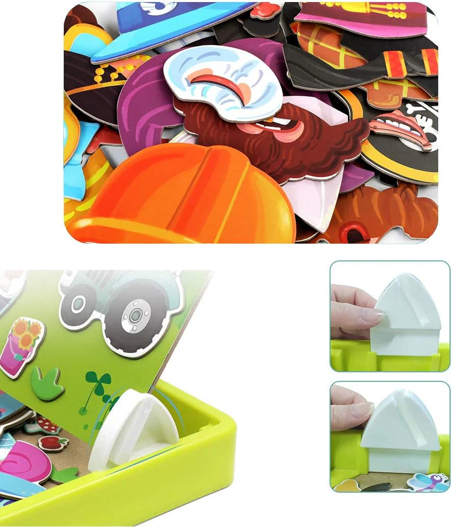 Zábavné magnetické puzzle – oboustranná vzdělávací hra pro děti