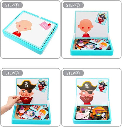 Zábavné magnetické puzzle – oboustranná vzdělávací hra pro děti