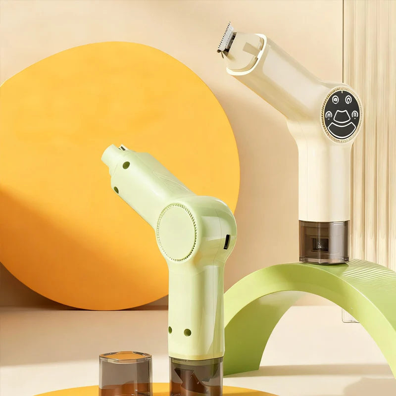 Bruska na drápky a zastřihovač chlupů pro domácí mazlíčky 2 v 1 – tichý, s LED osvětlením, bezpečný a dobíjecí