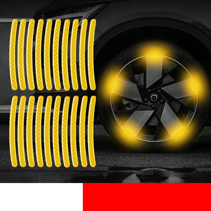 Reflexní samolepky na ráfky aut