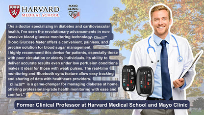 Clinclii™ GlucoSense laserový monitorovací přístroj pro hladinu glukózy v krvi