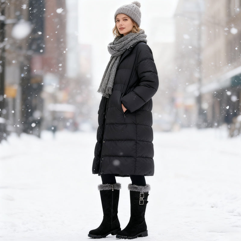 🔥 🔥 🔥Teplé dámské sněhule střední výšky s plyšovou podšívkou！