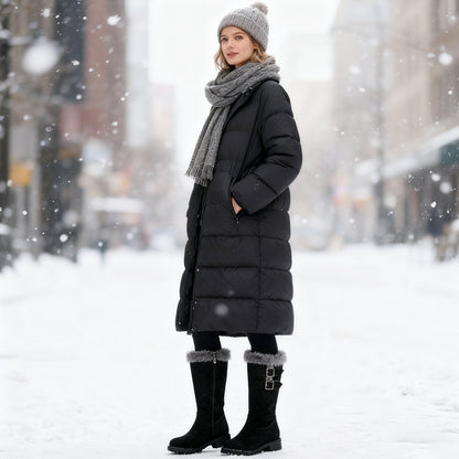 🔥 🔥 🔥Teplé dámské sněhule střední výšky s plyšovou podšívkou！