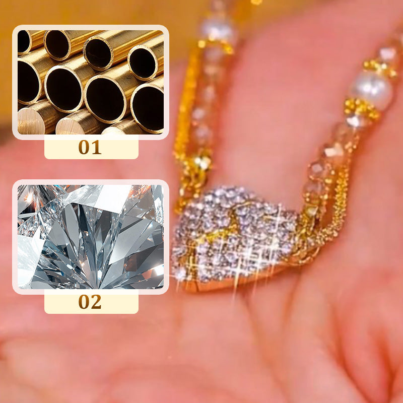 Magnetický náhrdelník s párem rozdělených srdíček