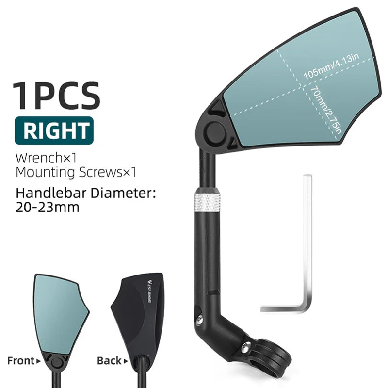 360° nastavitelné zrcátko na řídítka kola