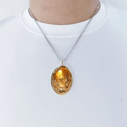 Náhrdelník s přívěskem Narození Ježíše – Světlo víry, věčné požehnání ✨