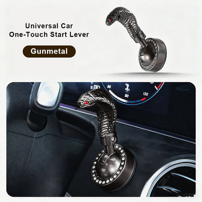 Páka startování auta ve tvaru hada s jedním tlačítkem