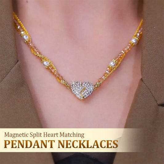 Magnetický náhrdelník s párem rozdělených srdíček