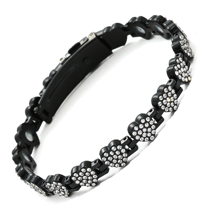 🔥 Sleva 60 % - Oslnivý magnetický měděný náramek ve tvaru srdce pro ženy! 💖✨ 99,99% čistá měď, magnety 3800 Gaussů a nastavitelný střih - elegantní, ideální jako dárek