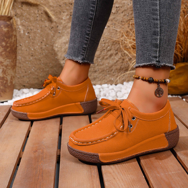 🔥🌟【50% sleva】Dámské boty s tlustou podrážkou a kulatou špičkou - Pohodlné a moderní boty s oporou pro chodidlo, která tlumí nárazy a pomáhá udržovat správné držení těla.