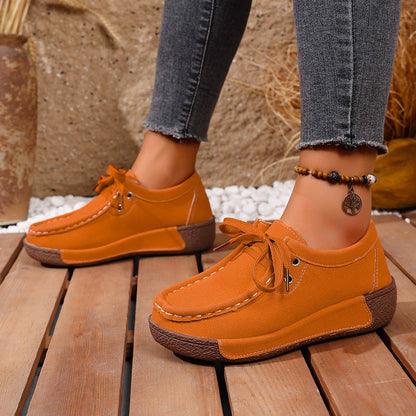 🔥🌟【50% sleva】Dámské boty s tlustou podrážkou a kulatou špičkou - Pohodlné a moderní boty s oporou pro chodidlo, která tlumí nárazy a pomáhá udržovat správné držení těla.