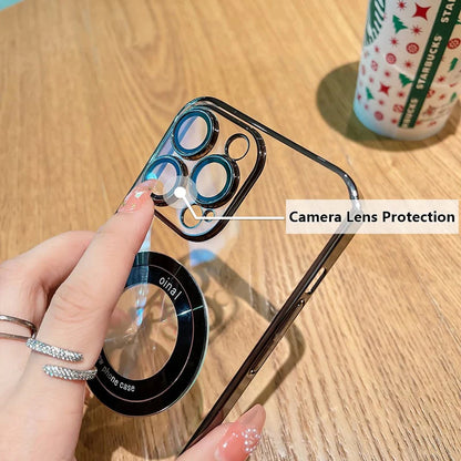 Průhledné a snadno použitelné, magneticky se připevňuje okamžitě, neviditelný ochránce vašeho iPhonu.