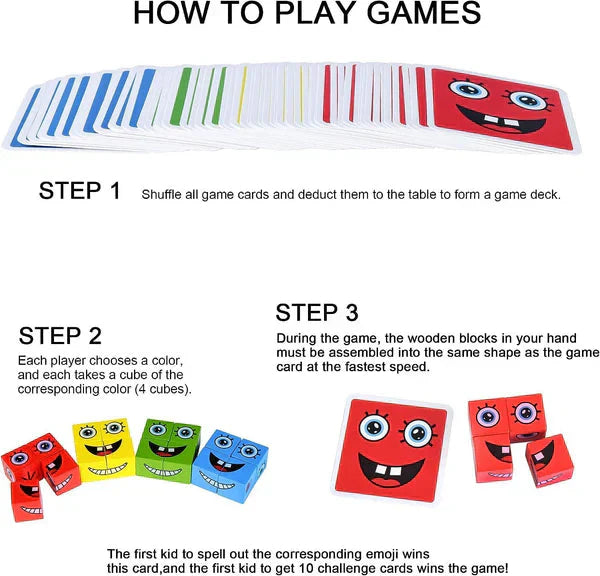 5D puzzle Vzdělávací hra Faces Changing Family🧰