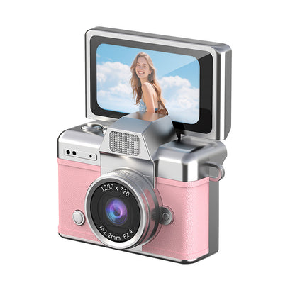 Mini retro kapesní fotoaparát, malý a přenosný, ideální na cesty a selfie.