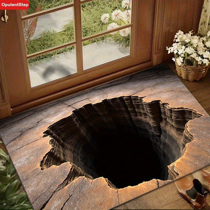 🔥Protiskluzová rohož z křemelinové zeminy, HD tisk, optický klamný vzor „Nekonečná propast“
