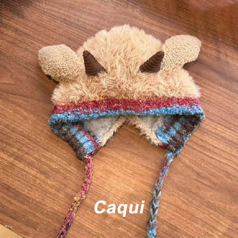 🧢Nadýchaná čepice ve tvaru beránka s rozkošnými ušima 🧣