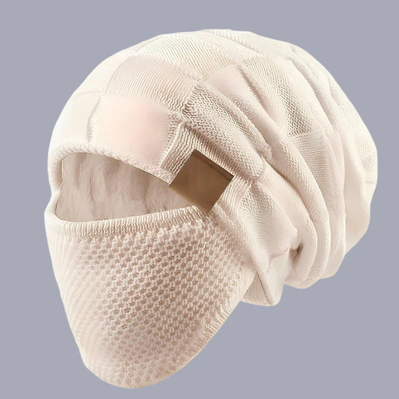 Teplá unisex zimní čepice s obličejovým štítem