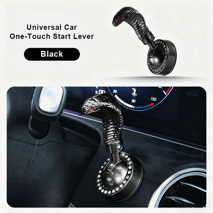 Páka startování auta ve tvaru hada s jedním tlačítkem
