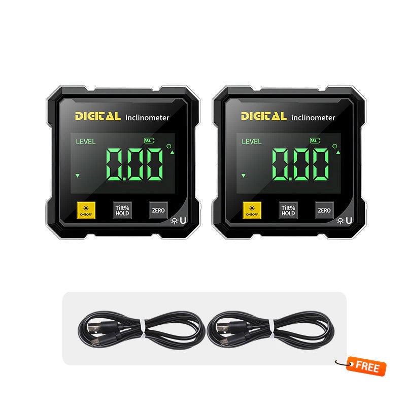 Čtyřstranný magnetický digitální úhloměr s laserem