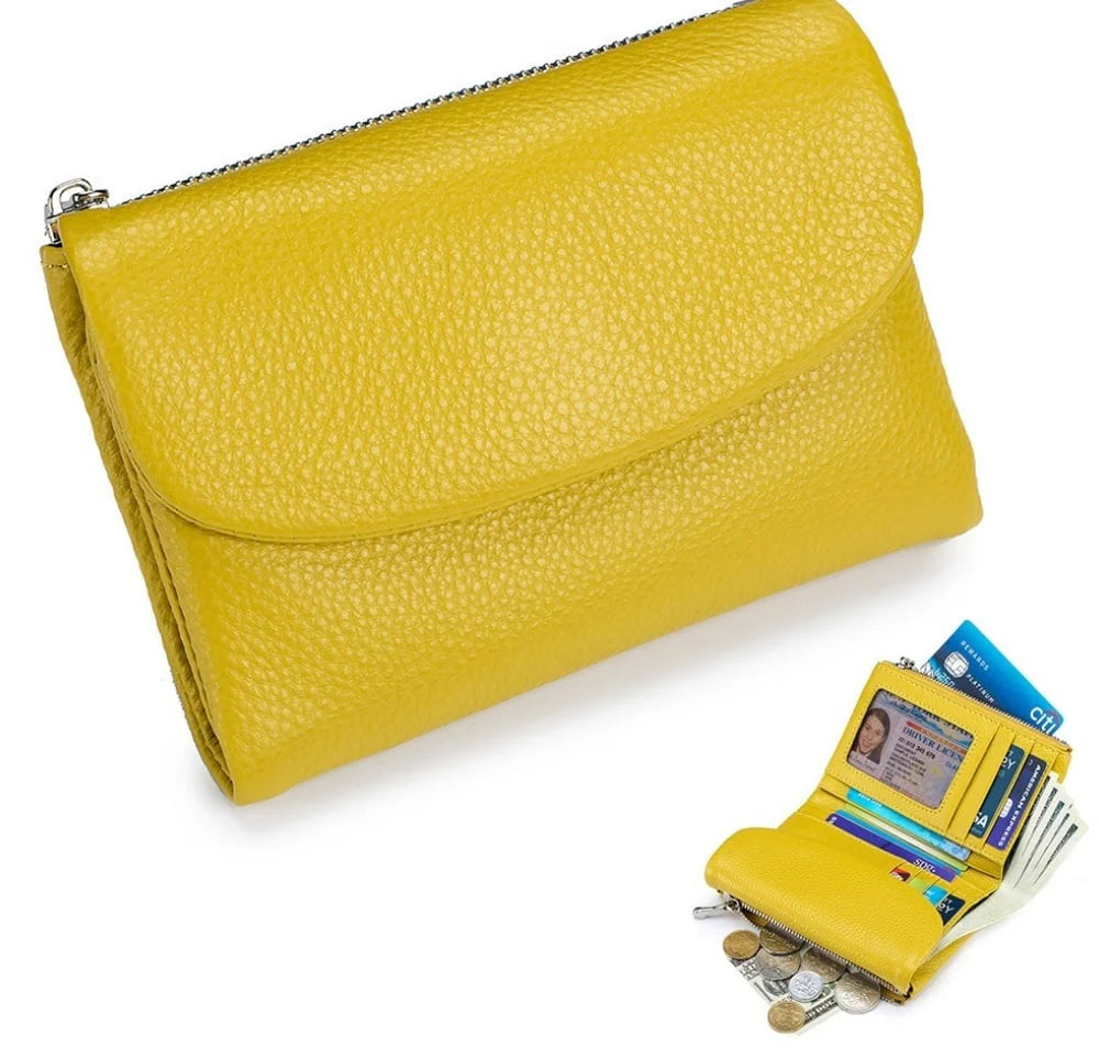 Všestranná kožená peněženka – lehká a s mnoha přihrádkami💸