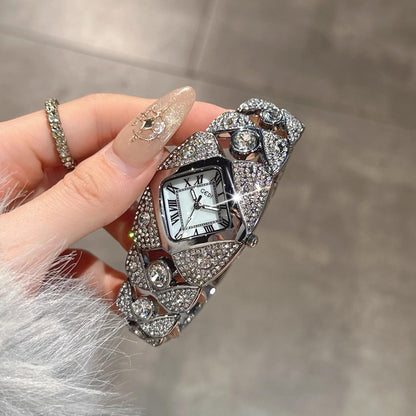 🌱Dámské vintage quartzové hodinky s kamínky⌚💎