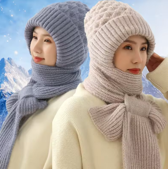 Teplá zimní větruodolná čepice v💕🧡