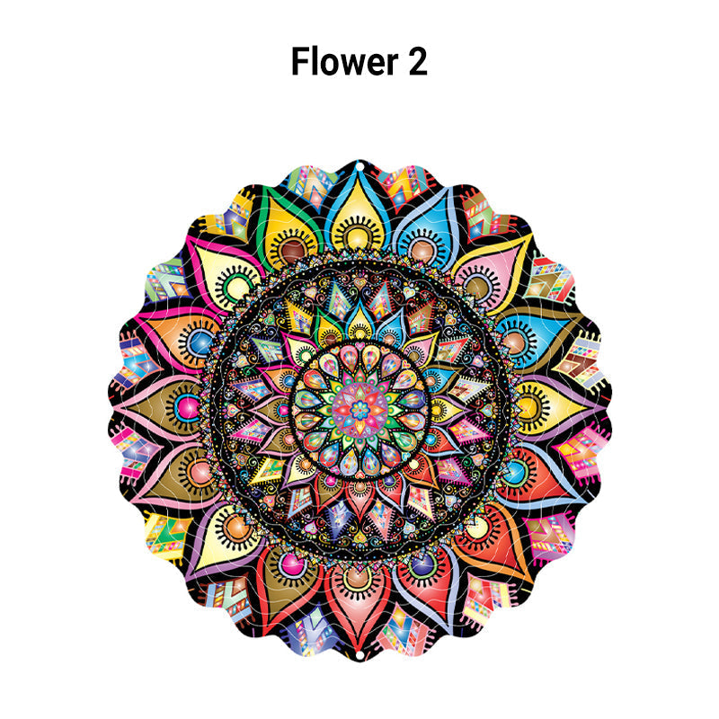 🌺3D barevná rotující zvonkohra – 🏠Zahradní závěsná dekorace