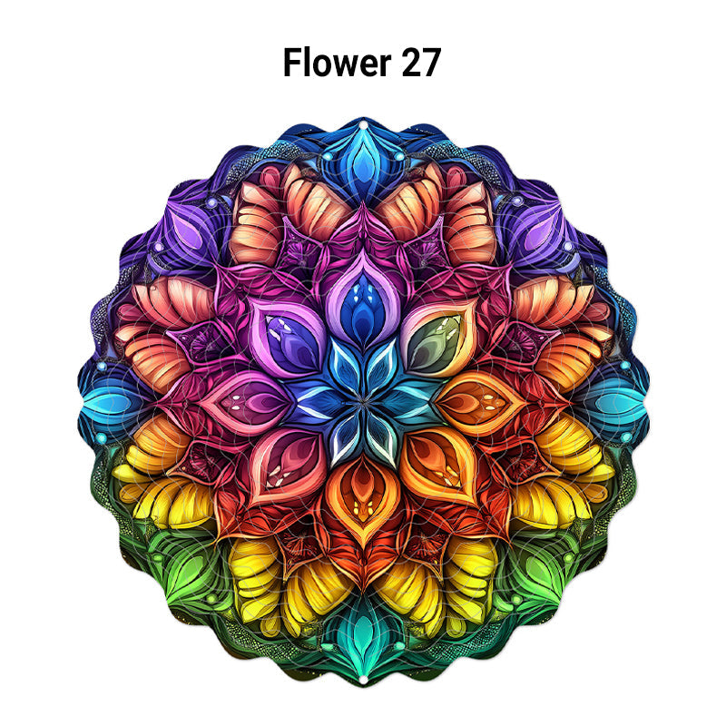 🌺3D barevná rotující zvonkohra – 🏠Zahradní závěsná dekorace