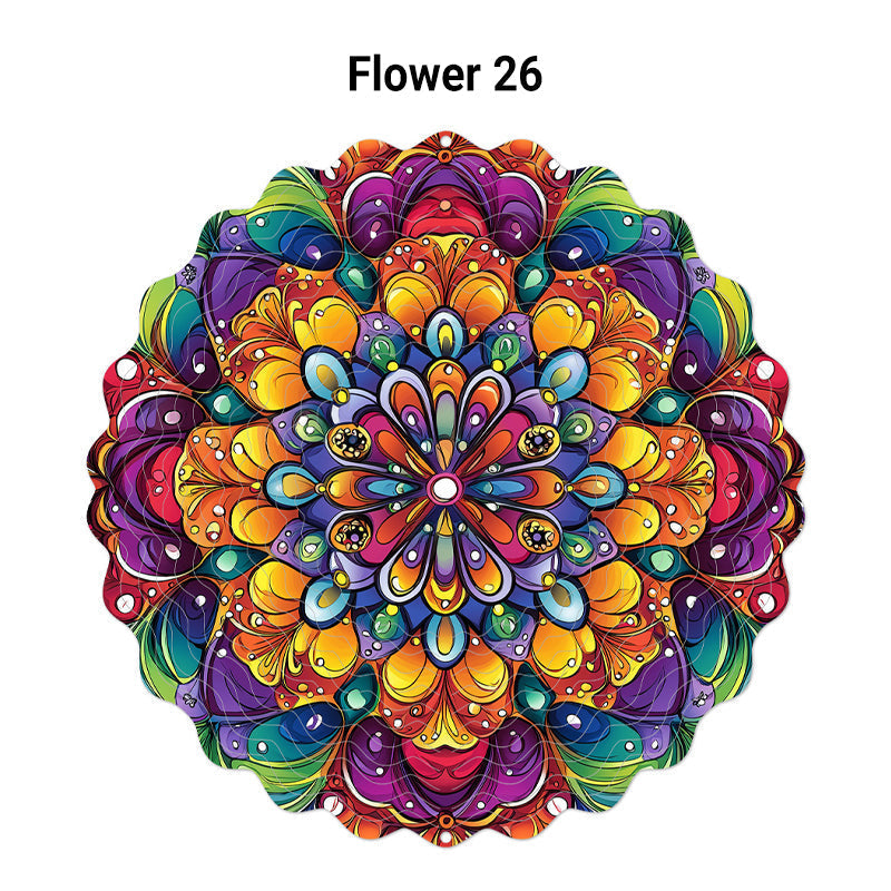 🌺3D barevná rotující zvonkohra – 🏠Zahradní závěsná dekorace