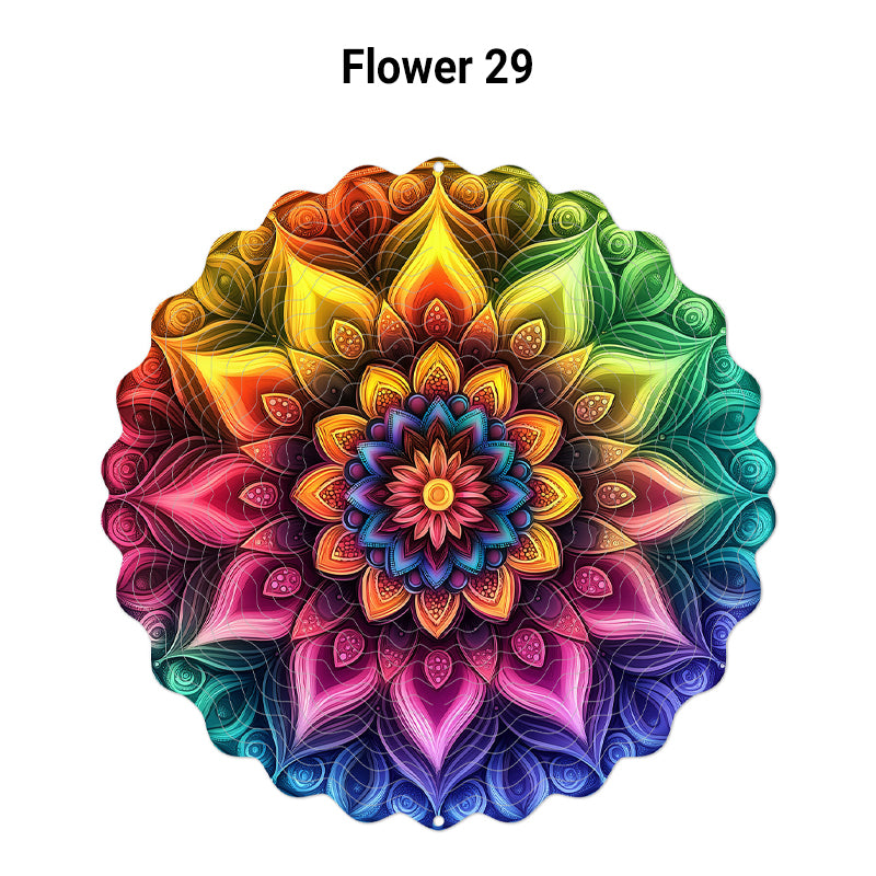 🌺3D barevná rotující zvonkohra – 🏠Zahradní závěsná dekorace