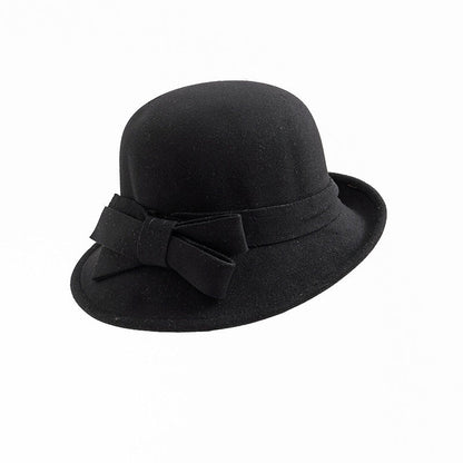Dámský vintage klobouk s mašlí na boku