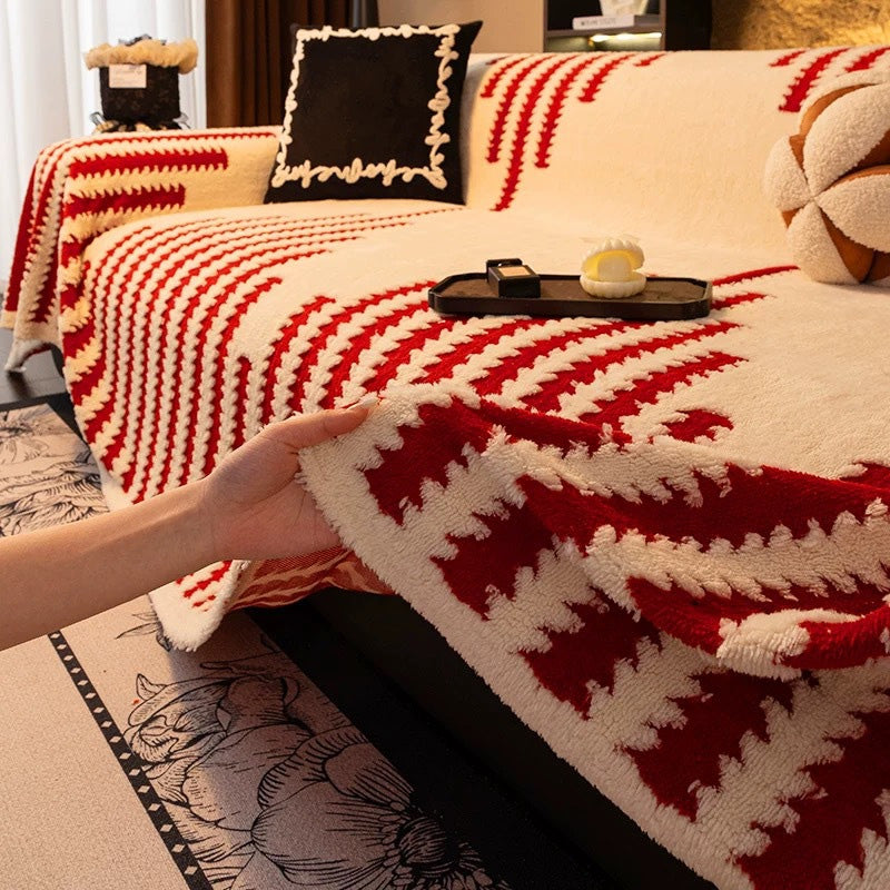 Měkký plyšový protiskluzový potah na pohovku🧣