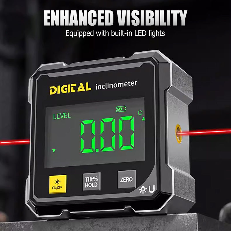 📐4 stranný magnetický digitální úhloměr s laserem
