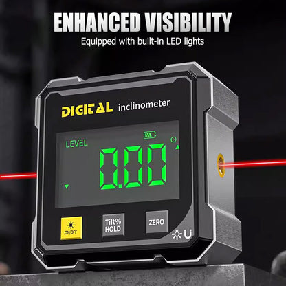 📐4 stranný magnetický digitální úhloměr s laserem