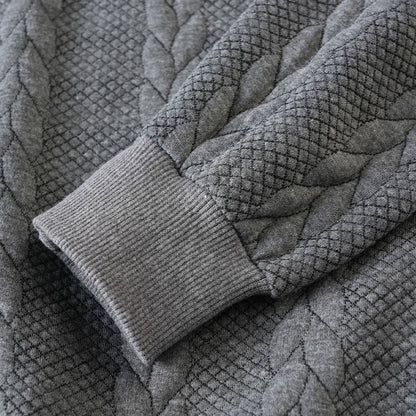 Pánský ležérní pletený svetr s půl zipem