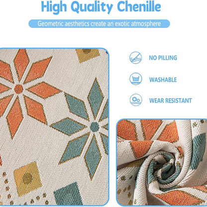 Oboustranný potah na pohovku v bohémském stylu s třásněmi