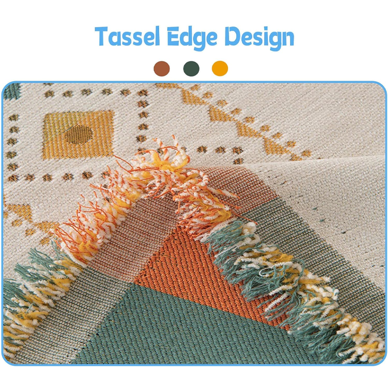 Oboustranný potah na pohovku v bohémském stylu s třásněmi