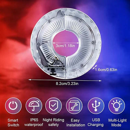 LED světlo na náboj kola jízdního kola pro noční jízdu
