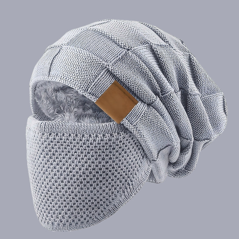Teplá unisex zimní čepice s obličejovým štítem