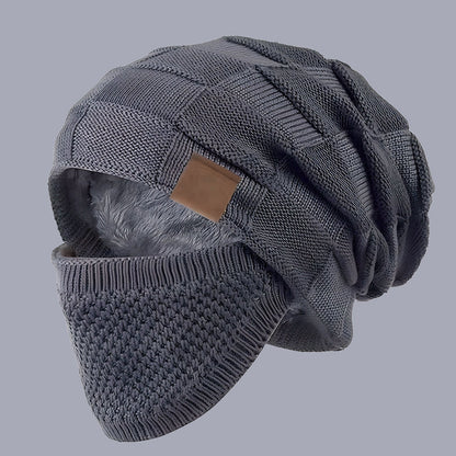 Teplá unisex zimní čepice s obličejovým štítem