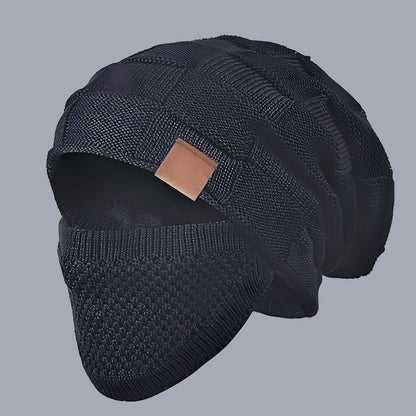 Teplá unisex zimní čepice s obličejovým štítem